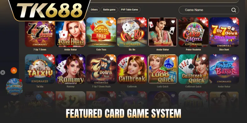 Featured card game system