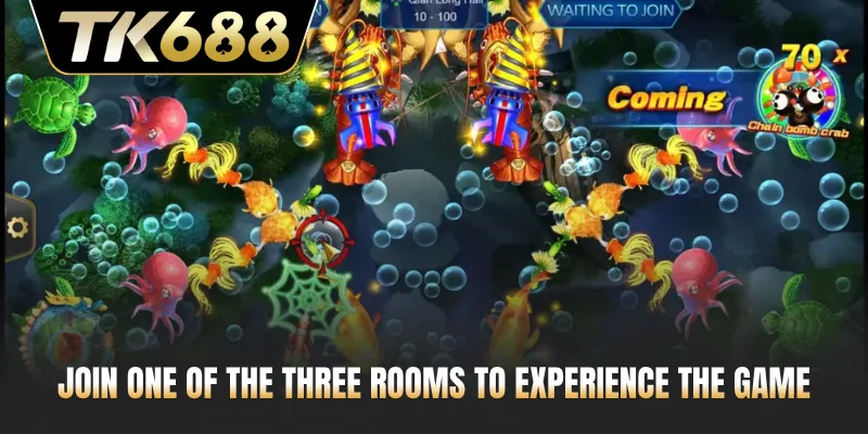 Join one of the three rooms to experience the game