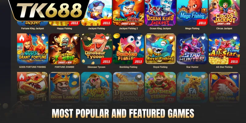 Most popular and featured games