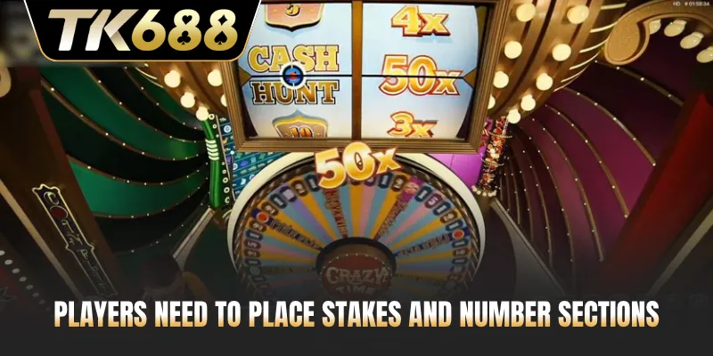 Players need to place stakes and number sections