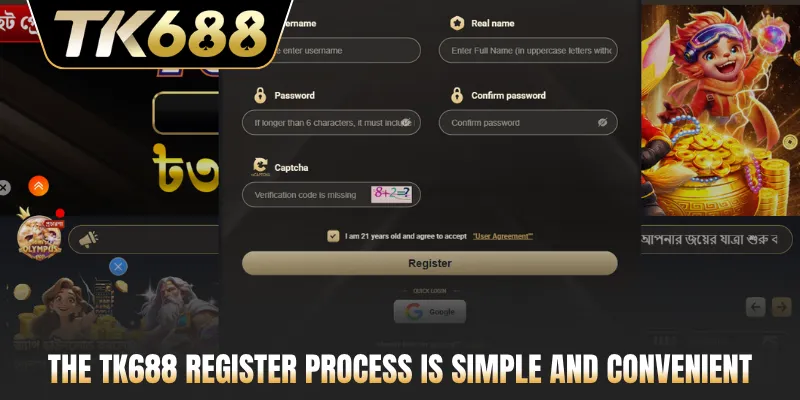 The TK688 register process is simple and convenient