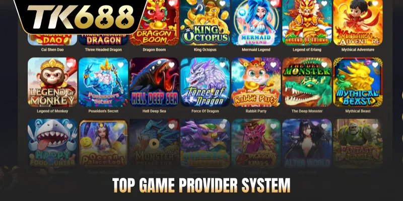 Top game provider system
